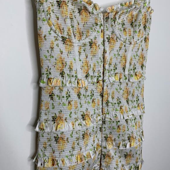 V. Chapman X REVOLVE Drew Mini Dress Smocked Womens Size 2 Floral - Picture 5 of 16